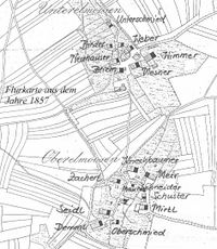 Alter Dorfplan von 1857